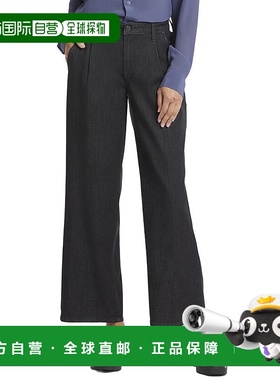 自营NYDJ Teresa Eternity阔腿牛仔裤-黑色 美国奥莱直发直筒裤