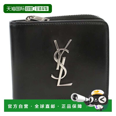 自营Saint Laurent Leather Wallet (Bi-Fold) (Pre-Owned) - bla