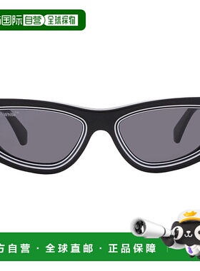 自营Off-White Andy Dark Grey Irregular Unisex Sunglasses OER