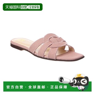 Bruno Magli Alessia亚麻凉鞋 美国奥莱直发 自营 粉红色
