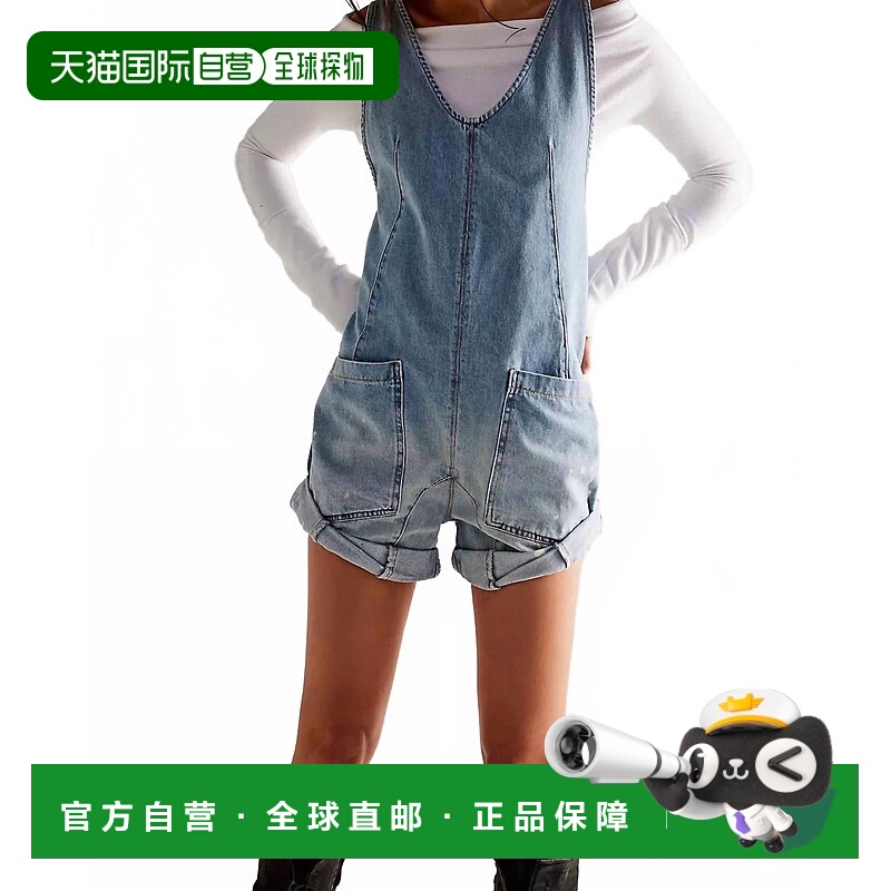 自营free peopleHigh Roller Shortall Jumpsuit In Bright Eyes