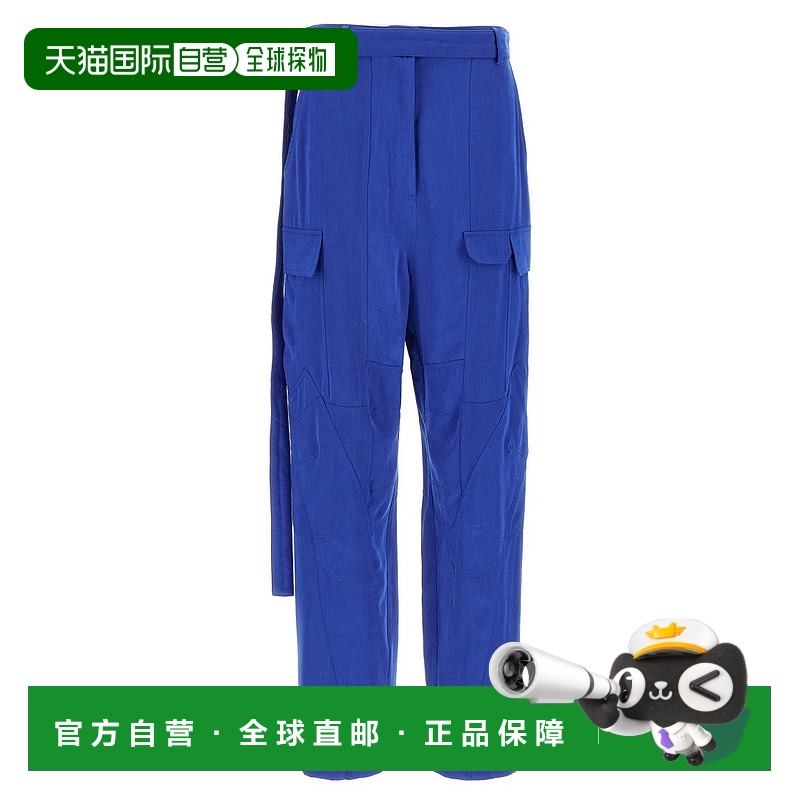 自营 salvatore ferragamoCargo Pants With Unique Cuts - blue