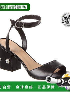 自营Stuart Weitzman Allshine Block 75 皮革凉鞋 - 黑色 美国奥