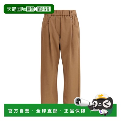 自营Brunello Cucinelli Cotton Casual Women's Pants - brown