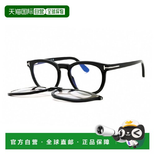自营Tom Ford Eyeglasses Round Full Rim, Black Frame And Clea