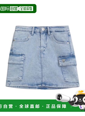 自营guessMaria Denim Cargo Skirt (7-14) - light wash 美国奥
