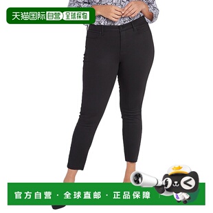 NYDJ 紧身裤 Ami 黑色 直发美国奥莱 黑色水洗紧身牛仔裤 自营