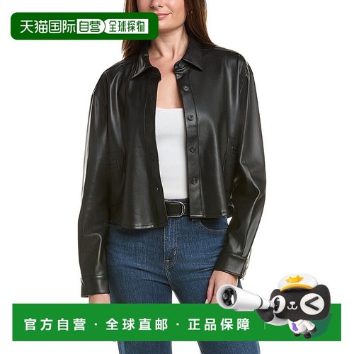 自营HUDSON Jeans Boxy Button-Down Shirt - black 美国奥莱直发