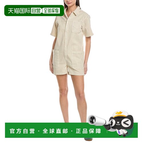 自营HUDSON Jeans Boyfriend Romper - White 连体裤美国直发奥莱