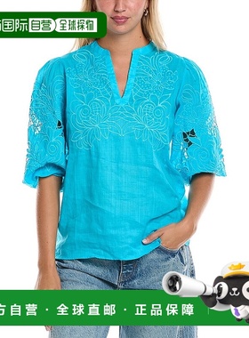 自营 Johnny Was Sadie蓝色衬衫 美国奥莱直发