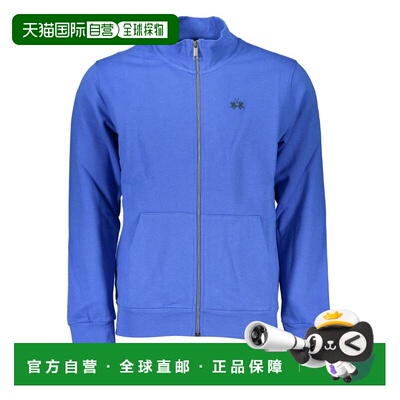 自营La Martina Cotton Men Men's Sweatshirt - blue 美国奥莱直