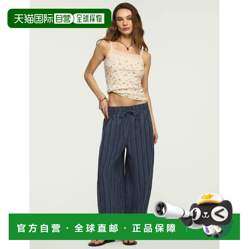 自营lucky brandLucky品牌女抽绳气球裤-中号深蓝色 美 美国奥莱