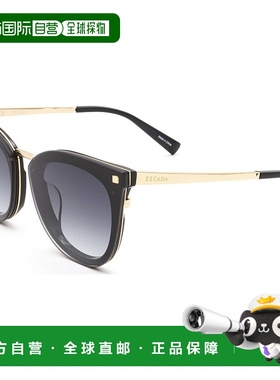 自营 Escada女式64毫米灰色太阳镜-黑色 美国奥莱直发艾斯卡达