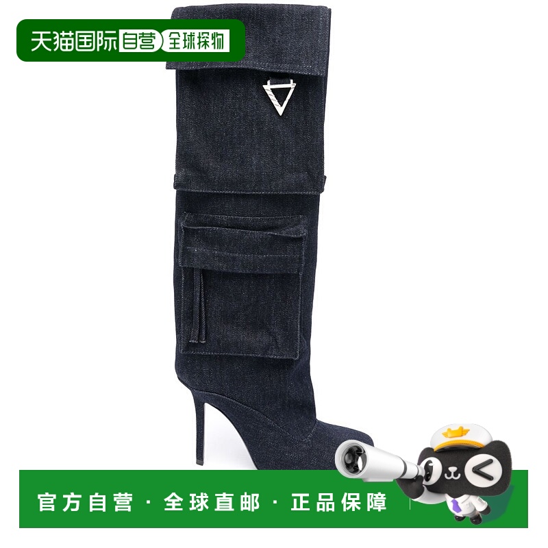 1h可退 香港直邮潮奢 The Attico 女士 牛仔高跟长筒靴 247WS656D