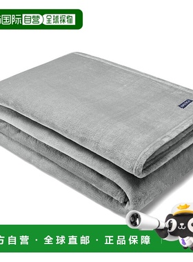 自营 Nautica Flagstone 柔软毛绒全毛毯/大号毯子 - 灰色石南花