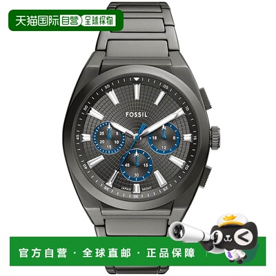 自营Fossil Men's Everett Chronograph Grey Dial Watch - grey