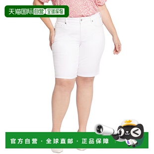 白色休闲裤 自营 Briella光学白色短款 Plus 美国直发奥莱 NYDJ