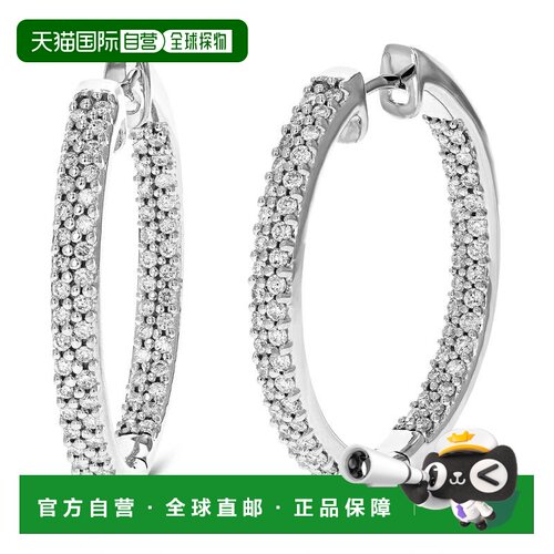 自营vir jewels2 cttw Lab Grown Diamond Hoops Earrings in Ste
