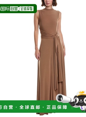 自营issue New York Wrap Bodice Gown - mocha 美国奥莱直发长裙
