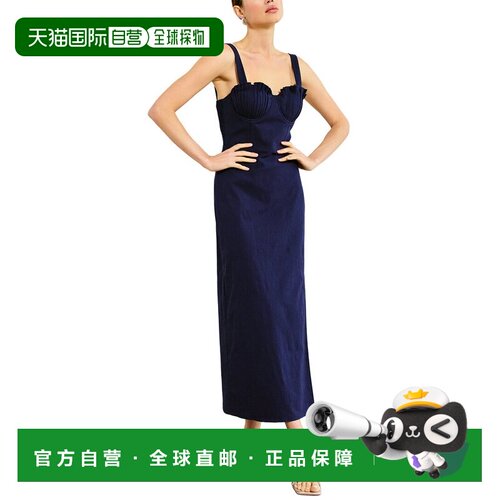 自营Line & Dot Perla Maxi Dress - navy 美国奥莱直发连衣裙