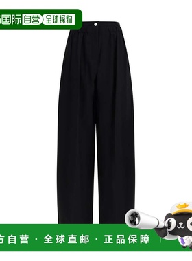 自营Max Mara Fleece Wool Casual Women's Pants - black 美国奥