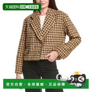 自营 sandro桑德罗粗毛混纺夹克-米色 美国奥莱直发