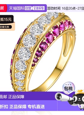 自营geneviveSterling Silver 14K Gold Plated with Colored Cub