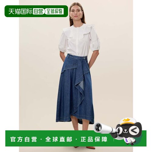 自营rebecca taylorEdith牛仔裙-edith靛蓝 美国奥莱直发