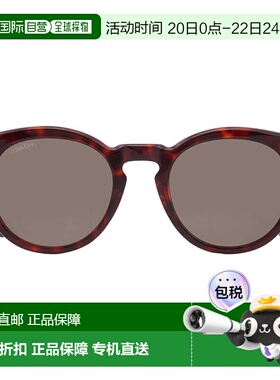 自营Calvin Klein Brown Oval Unisex Sunglasses CK21527S 220 5