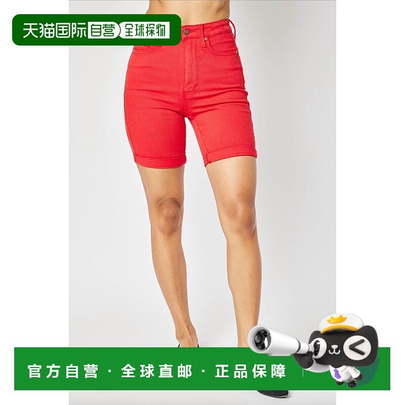 自营 judy blueTummy Control Bermuda Shorts In Red - red 美国