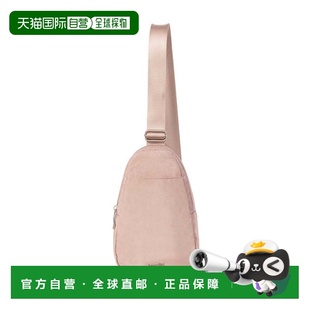 自营baggallini Double Zip Mini Sling Bag - blush shimmer 美