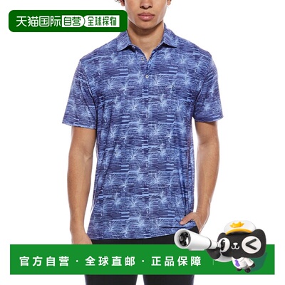 自营TailorByrd Abstract Orchid Printed Performance Polo Shir