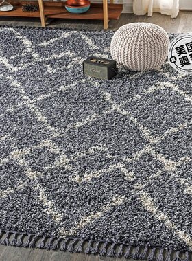 jonathan yMercer Shag Plush Tassel Moroccan Tribal Geometric