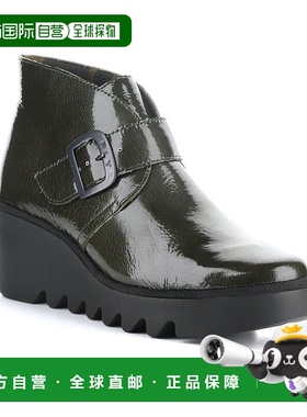 自营fly londonFLY伦敦Birt专利靴-绿色 美国奥莱直发短靴女靴