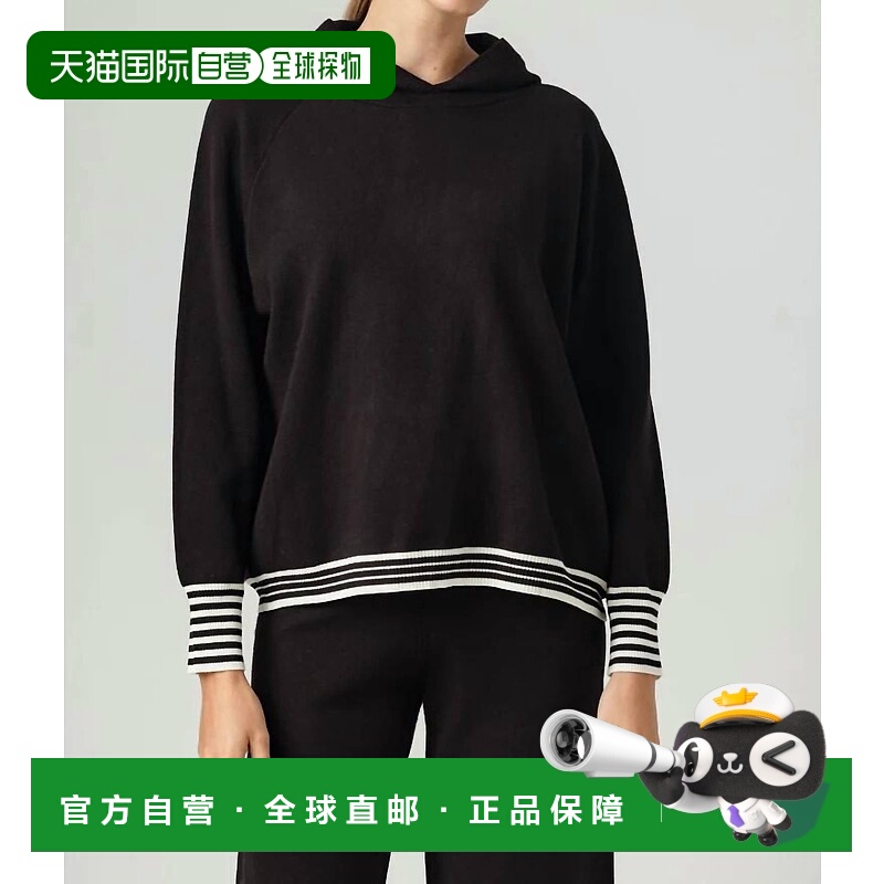 自营sundaysStripe Cuff Hoodie In Black - black 美国奥莱直发