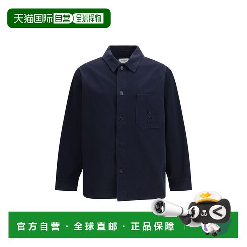 自营Saint Laurent Cotton Men's Jacket - blue 美国奥莱直发