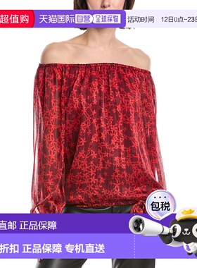 自营Vince Camuto Off-Shoulder Blouse - red 美国奥莱直发上衣