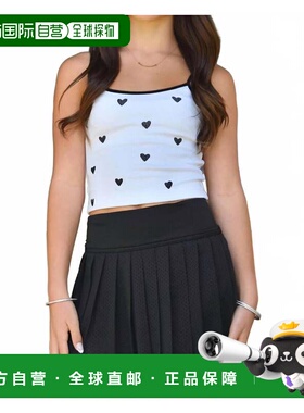 自营flowers by zoe黑色Meg网眼褶皱短裙 美国奥莱直发