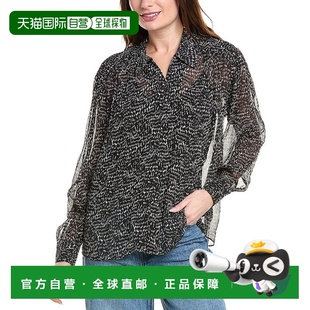 Silk 美国奥莱 black Top Blend Printed Emmy bone rag 自营
