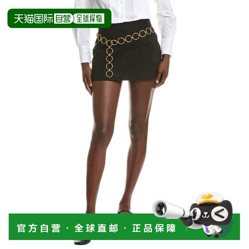 自营ALEXIS 2pc Nita短裙和短裙-黑色 美国奥莱直发半身裙包臀裙