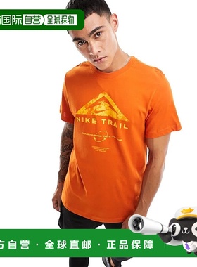 自营 Nike Dri-FIT T恤男式橙色图案短袖套头衫Active FTS759-橙