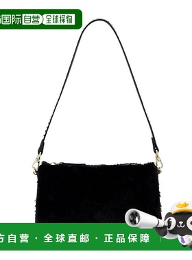 自营 manu atelier黑色皮革迷你棱柱包-黑色 美国奥莱直发斜挎包