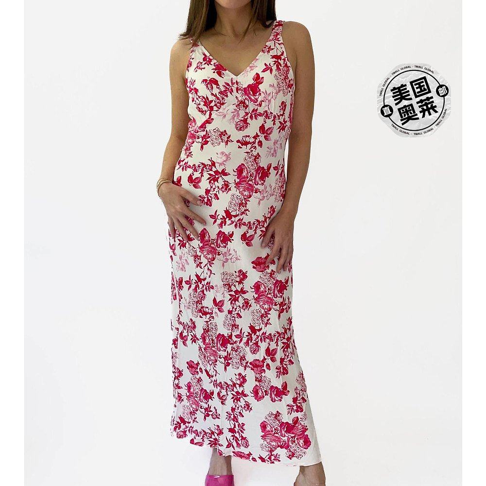 olivaceous红色/白色花朵甜心长裙 - 红色/白色 【美国奥莱】直发