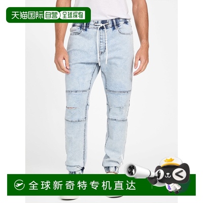 自营 guessSaun Denim Joggers - light destroy wash 30 inseam