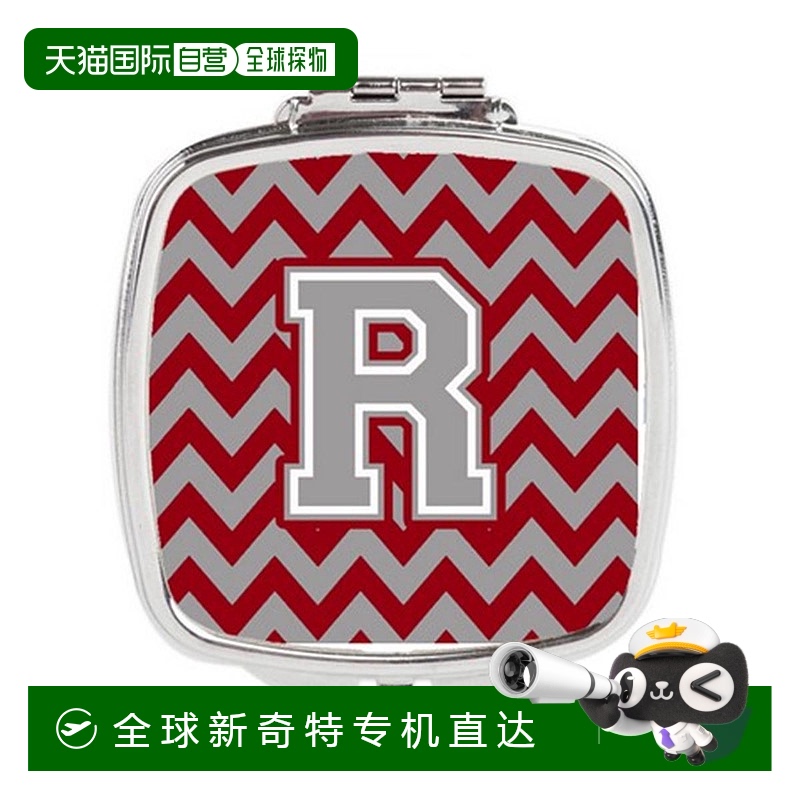 自营Carolines Treasures CJ1043-RSCM字母 R雪佛龙深红色和灰