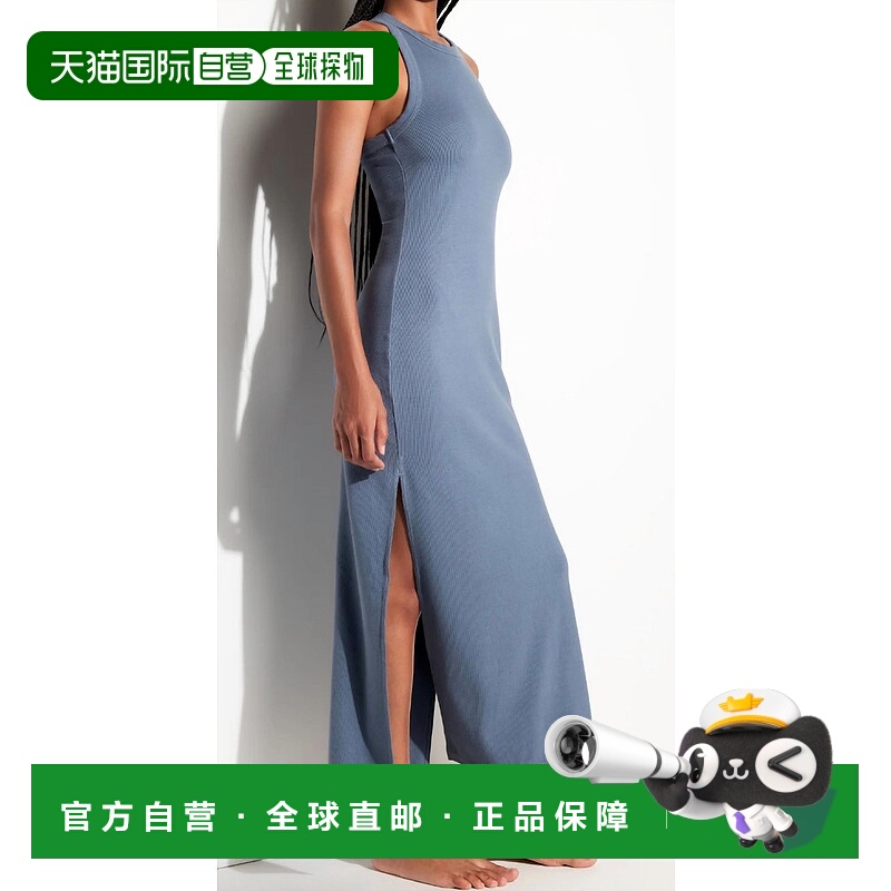 自营spiritual gangsterSimone Rib Maxi蓝色牛仔连衣裙 美国奥莱