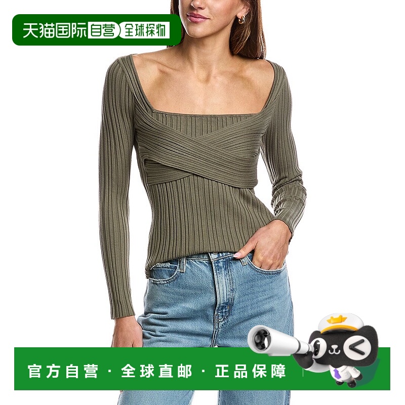 自营IRO Amarok真丝混纺毛衣-绿色 美国奥莱直发