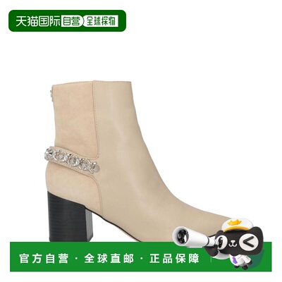 美国直邮GUESS 女士麂皮踝靴靴子拉链真皮