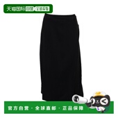 黑色 自营 theory黑色绉纱涤纶理论褶皱裹身裙 美国奥莱直发