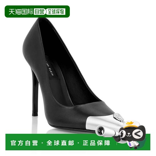 自营philipp pleinNappa高跟高跟鞋H105骷髅头-黑色 美国奥莱直发